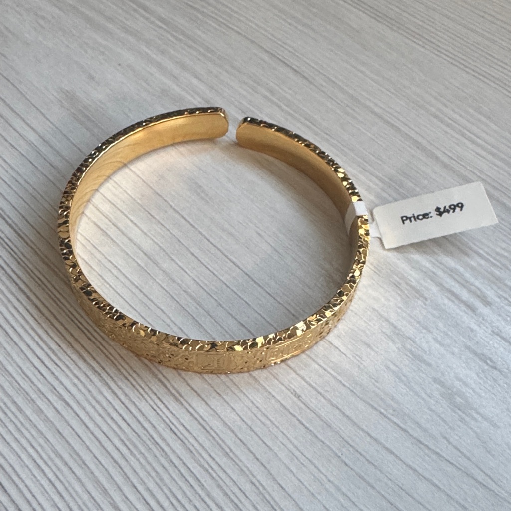 24k Gold Plated Size 6.5 -7 Adjustable